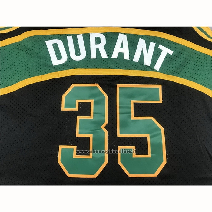 Maglia Seattle SuperSonics Kevin Durant #35 Mitchell & Ness 2007-08 Nero